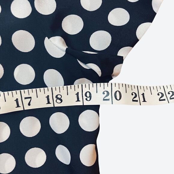 J.Crew Black And White Polkadot Short Sleeve Top, Size S - Picture 5 of 6